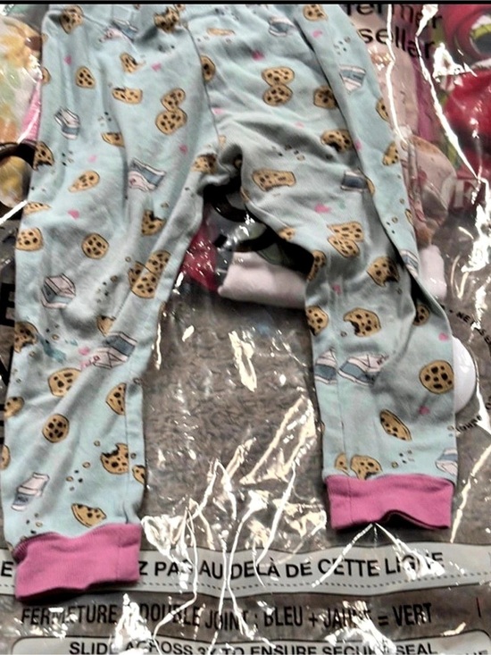 Source Unknown Other - Baby Blue Cookie Print Footie Size 3T NWT